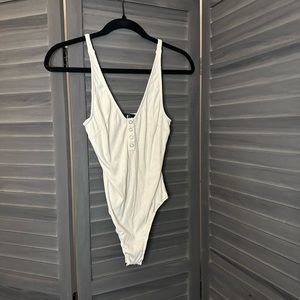 Henley v neck body suit